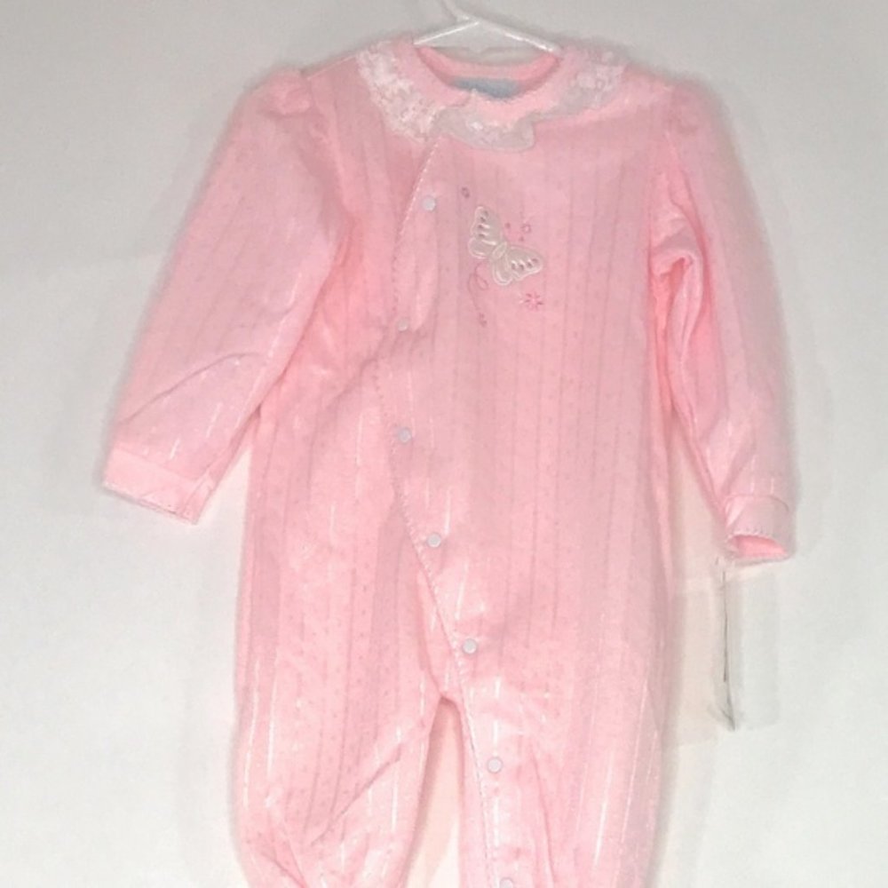 BABYGRO Baby Infant Girls Pink Long Sleeve Jumpsuit Onesies Size Large NEW